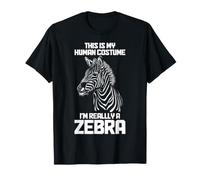 Zebra Human Costume Funny Zoo Keeper African Zebra Lover T-Shirt