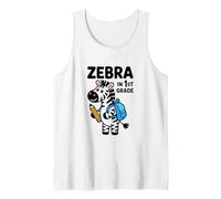 Zebra in 1st Grade Back to School Kids Student Tank Top