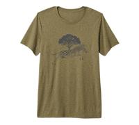 Zebra in Africa Stripes Animal Park Premium T-Shirt