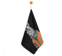 Zebra in Jacket Funny Hand Towels 30x30CM Microfiber Towel for Bathroom Kitchen