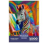 Zebra Jigsaw Puzzles for Adults Gifts 1000 Piece Fun Challenging Home Decors Brainteasing Quirky Wild Animals Jigsaw Puzzle for Adults And Kids 70x50cm/1000pcs