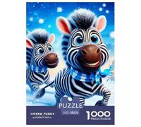 Zebra Jigsaw Puzzles Great Gift for Adults 1000 Piece Fun Challenging Home Decoration Quirky Wild Animals Jigsaw Puzzle for Women Men Adult 38x26cm/1000pcs