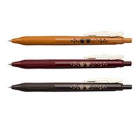 Zebra JJ15-3C-VI-A Sarasa Clip, Vintage Color, 0.02 inches (0.5 mm), Coffee Pattern, Set of 3