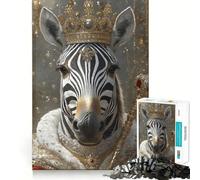 Zebra King 1000 Piece Jigsaw Puzzles Memory Train Fun Smooth Burr Free Surface Entertaining Challenge for Spare Time (50x75cm)