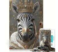 Zebra King Adults 1000 Pieces Puzzle Mental Focus Game Premium Laser Cut Quality Family Fun Night Activity (38x52cm)