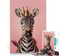 Zebra King Jigsaw Puzzle 1000 Logic Thinking Play Expert Cutting Craftsmanship Quiet Time Mind Exercise at Home (38x26cm)