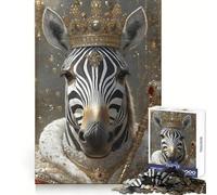 Zebra King Jigsaw Puzzle for Adults 1000 Pieces Mind Power Restful Escape Uniform Edges Best Gift (38x52cm)