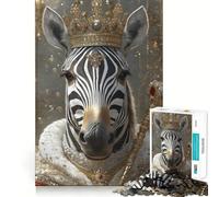 Zebra King Jigsaw Puzzles 1000 Mind Skill Play Premium Laser Cut Quality Quiet Time Mind Exercise at Home (38x26cm)