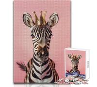 Zebra King Teenagers 1000 Piece Jigsaw Puzzle Fun Learning Cognitive Game Thoughtful Unique Present Selection Size 50x75cm