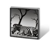 Zebra Lapel Pin Fashion Brooch Pin Cute Button Badges Square Button Pins Enamel Pins Metal Pinback for Hat Shirt Clothing Bags Decoration