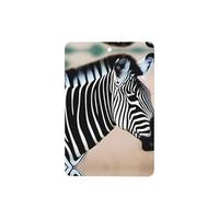Zebra Looking Around Pattern Car Air Fresheners 4 Pcs Rectangle Hanging Aromatherapy Tablets Scented Fresheners For Bedroom Bathroom