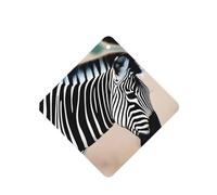 Zebra Looking Around Pattern Car Air Fresheners 6 Pcs Square Hanging Aromatherapy Tablets Scented Fresheners For Bedroom Bathroom