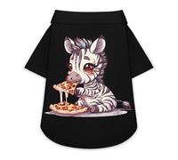 Zebra Love Pizza Cute Pet T-Shirts Dog Shirt Clothes Funny Beach Pullover Cat Sweatshirt For Small Pets XL