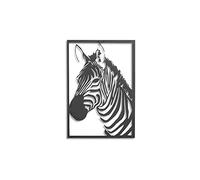 Zebra Metal Wall Art Easily Hanging Wall & Geometric Minimalist Wild Life Nature Sculpture/Home Office Living Room Decoration by No239-50cm x 70cm