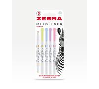 Zebra MILDLINER Highlighter 5 Pack Gentle Colours