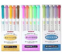 Zebra Mildliner Soft Color Double-Sided Highlighter Pens Deep, Warm & Cool (3 Pack Sale)