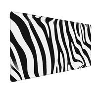 Zebra Mouse Pad Large 1200x600x3mm, Black And White Gaming Mouse Pad Waterproof Desk Mat with 3MM Stitched Edges, Non-Slip Rubber Base Mousepad Computer Accessories for Gaming, Office -lsy2603K7