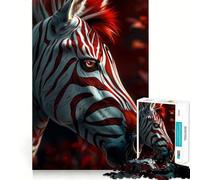 Zebra My Funny Friend Jigsaw Puzzle 1000 Piece Mental Fun Game No Gap Tight Fitting Design for Family Gatherings (38x52cm)