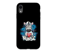 Zebra Nurse Nursing School Stethoscope Nursing Zebra Lover Case for iPhone XR
