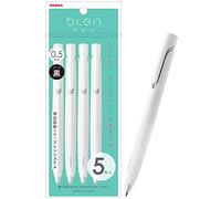 Zebra Oil-Based Ballpoint Pen Bren 0.5mm White Axis Black Ink 5-Piece P-BAS88-W5