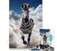 Zebra on A Cloud 1000-piece Jigsaw Puzzles Brain Fun Training Seamless Fit Precise Pieces Fascinating Hobby for Idle Moments (38x52cm)