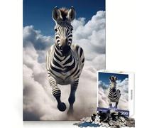 Zebra on A Cloud 1000 Piece Jigsaws for Teenagers Analytical Skill Soothing Downtime Tight Join Art Xmas Gift (38x26cm)