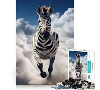 Zebra on A Cloud 1000 Piece Puzzle For Teenagers Mind Skill Play Laser Cut for Flawless Fit Relaxing Indoor Group Activity (50x75cm)