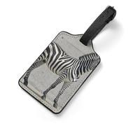 Zebra on The Wall Tag Luggage with Name Card Identifiers Leather Identifiers Travel Tags Backpack Tag for Long Flight Must Travels Gift Airport Essentials 2.8 X 4.7 in