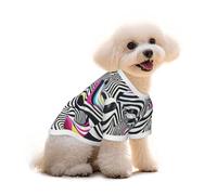 Zebra Op Art Dog T-Shirt Clothes Apparel Puppy Vest Pet and Elastic Tank Top Clothing, Dogs Cats Pullovers Cute Breathable Soft Small