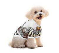 Zebra Op Art, Little Bird Dog T-Shirt Clothes Apparel Puppy Vest Pet and Elastic Tank Top Clothing, Dogs Cats Pullovers Cute Breathable Soft Small