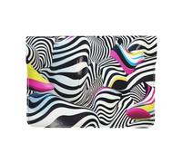 Zebra Op Art Premium Leather Laptop Sleeve for MacBook Air 13 Inch | Full-Print PU Leather Protective Case | Stylish Laptop Bag for Women & Men