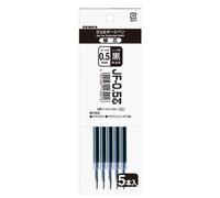 ZEBRA P-RJF5-BK5 Gel Ballpoint Pen Refill, Sarasa, JF-0.5 Lead, Black, 5 Pens
