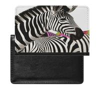 Zebra Passport Holder PU Leather Slim Passport Cover with Card Slots Travel Document Holder Cover