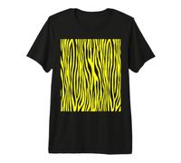 Zebra Pattern Camouflage Abstract in Yellow Premium T-Shirt