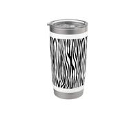 Zebra Pattern Camouflage Black and White v2 Stainless Steel Insulated Tumbler