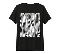 Zebra Pattern Camouflage White and Black Premium T-Shirt