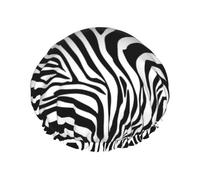 Zebra Pattern,Shower Cap Nightcap Double Layer Waterproof Elastic Bath Cap Reusable Hair Cap