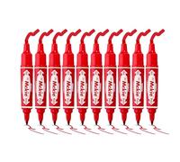 Zebra Pen 50253 McKie Bold Twin Tip Permanent Marker - Red
