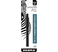 Zebra Pen 80111 Zebra PM-701 Stainless Steel Permanent Marker Refill, Black Ink, Multi-Colored (Pack of 4)