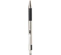 ZEBRA Pen F-301 Black Ballpoint Pens, Ultra Stylish Stainless Steel Black Biro Pens, Retractable Ballpoint Pens With Comfort Grip, Black Ink, Premium ZEBRA Pens For Everyday Use - 1.0mm, 1pc