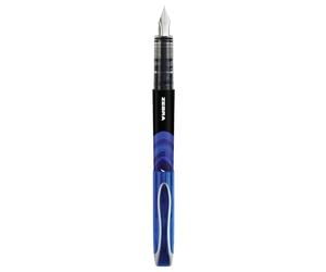 Zebra Pen Fuente Disposable Fountain Pen, 0.6mm Point, Blue Ink, 12-Pack