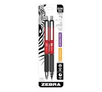 Zebra Pen G-350 and M-350 Retractable Gel Pen/Mechanical Pencil Set, Premium Red Metal Barrel, Medium Point, 0.7mm, 2-Pack