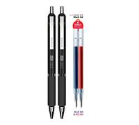 Zebra Pen G-350 Retractable Gel Pen with 2 Bonus Refills, Medium Point, 0.7mm, Space Black Barrel, Black Rapid Dry Ink, 2 Pack