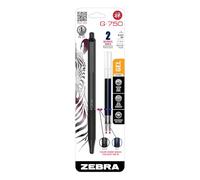 Zebra Pen Gel Pen G-750 – Retractable, Black Brass Barrel, Medium Point 0.7 mm, Black Ink, 1-Pack