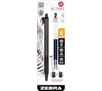 Zebra Pen G-750 Retractable Gel Pen, Black Brass Barrel, Medium Point, 0.7mm, Black Ink, 1-Pack