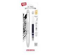 Zebra Pen G-750 Retractable Gel Pen, Pearl White Brass Barrel, Textured Grip, 0.7mm, 1-Pack with Refills (49801)