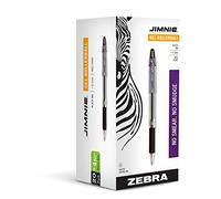 Zebra Pen Jimnie Rollerball Gel, 20 black, 2 red, 2 blue, Pens (14410) by Zebra Pen