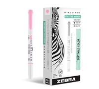 Zebra Pen Mildliner Double-Ended Highlighter Marker Set, Broad and Fine Point Tips, Ideal for Bible Highlighting, No Bleed, Mild Pink Ink, 12-Pack (78170upc)