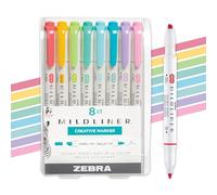 Zebra Pen Mildliner Double Ended Highlighter Set, Broad and Fine Point Tips, Assorted Ink Planner Colors, 8-Pack (78108)