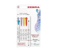 Zebra Mildliner Double Ended Brush Pen Assorted Deep and Warm (Pack 5) 2693